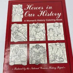 Heroes in Our History A women’s History Coloring Book Vintage 1990 red